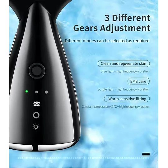 Masajeador Facial y Reductor de Papada con Terapia de Luz LED,