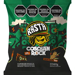 Nuevo Alfajor Rasta Cosquín Rock Maní 60 Gramos