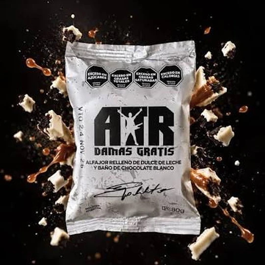 Nuevo Alfajor ATR Damas Gratis Blanco 80 Gramos