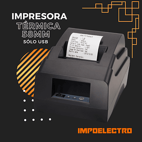 Impresora térmica 58mm sólo USB