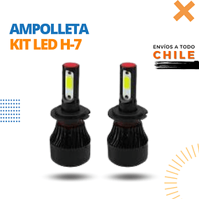 Ampolleta Kit LED H-7, P4, Pro-Ledusa, 120W, 12.000Lm, 12/24V. Set X 2