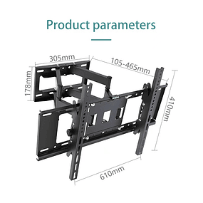 Soporte TV articulado 65''