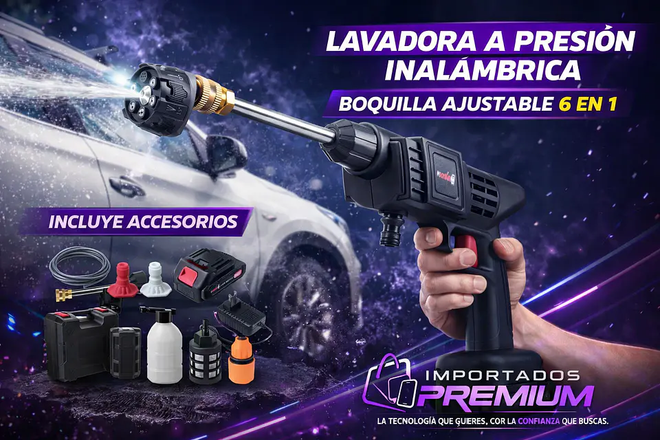 Hidrolavadora Inalámbrica Portátil 6 en 1 5