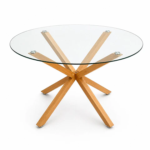 Mesa Vidrio Redonda X