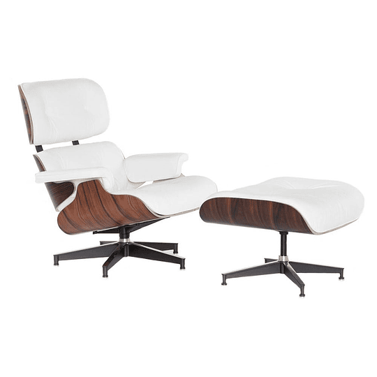 Sillón Eames + Ottoman Cuero Italiano