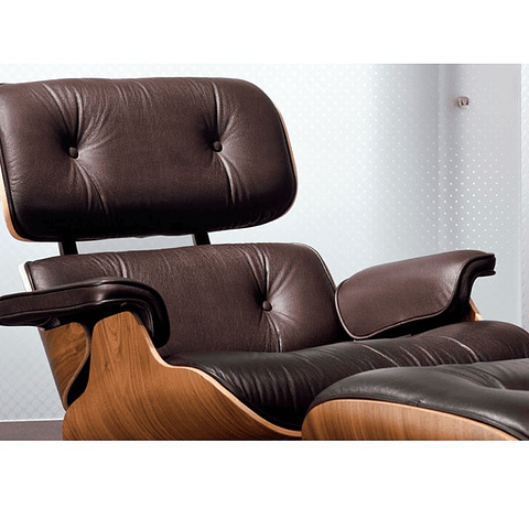 Sillón Eames + Ottoman Cuero Italiano