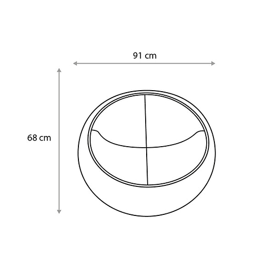 Sillón Ball Blanco y Negro