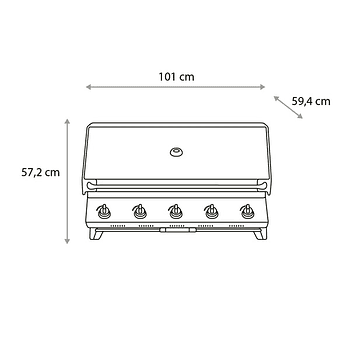 Parrilla a Gas Easyfit 5 Quemadores Top Grill