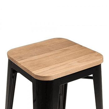 Piso Tolix Base Madera 66cm