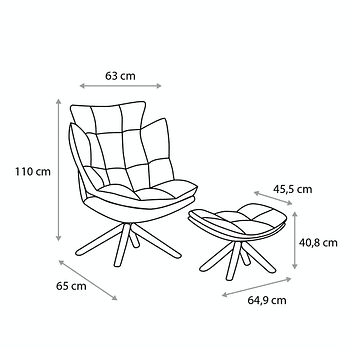 Sillón Cotton mas Ottoman