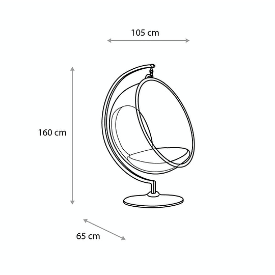 Silla Colgante Sense 4 cojines
