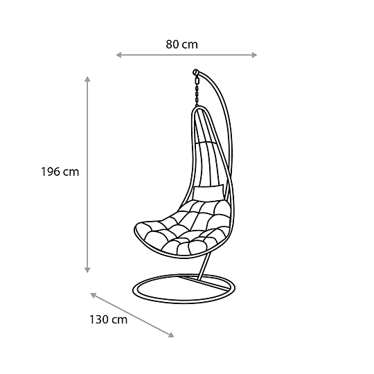 Silla Colgante Pera Ratán