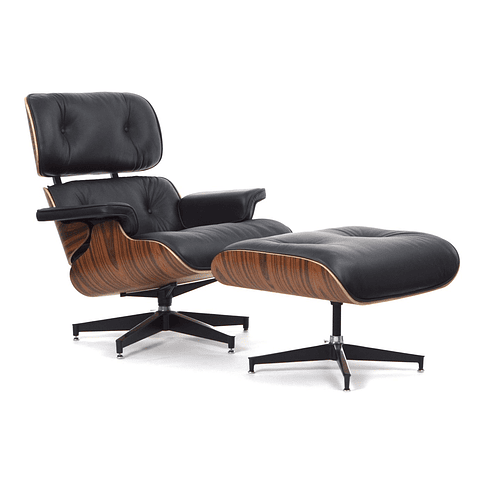 Sillón Eames + Ottoman Cuero Italiano