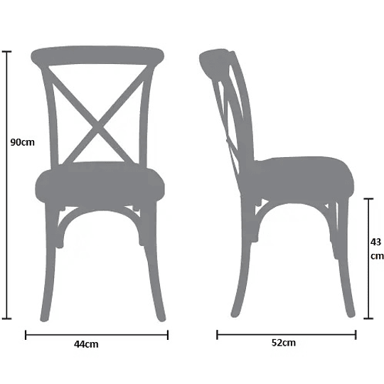 Silla Crossback Metálica