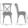 Silla Crossback Metálica