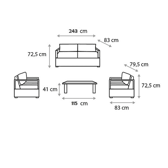 Set Muebles Terraza Bruno