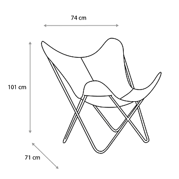 Silla Cuero Butterfly 