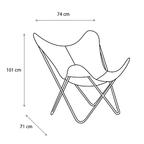 Silla Cuero Butterfly 