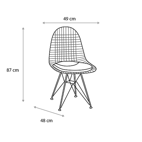 Silla Eames Wire Gold