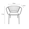 Silla Ecus Pies Metálicos