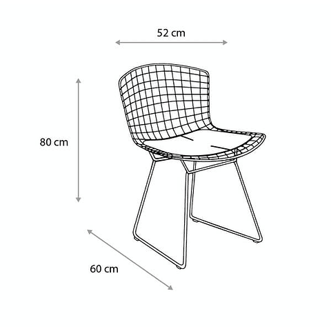 Silla Bertoia Wire Metálica