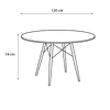 Mesa de Centro de Vidrio Eames 120cm