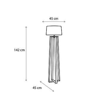 Lámpara Cuadrípode Madera