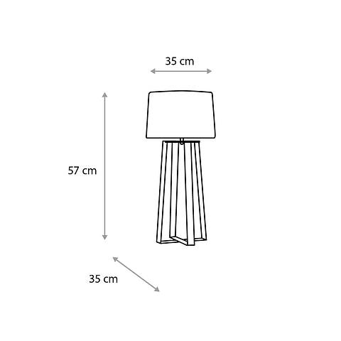 Lámpara de Mesa Cuadrípode de Madera