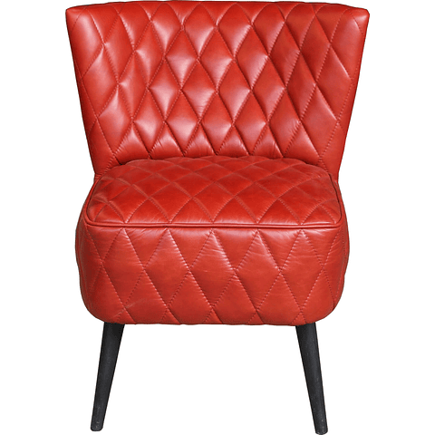 Silla Coral Cuero Rojo