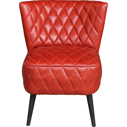 Silla Coral Cuero Rojo