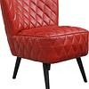 Silla Coral Cuero Rojo