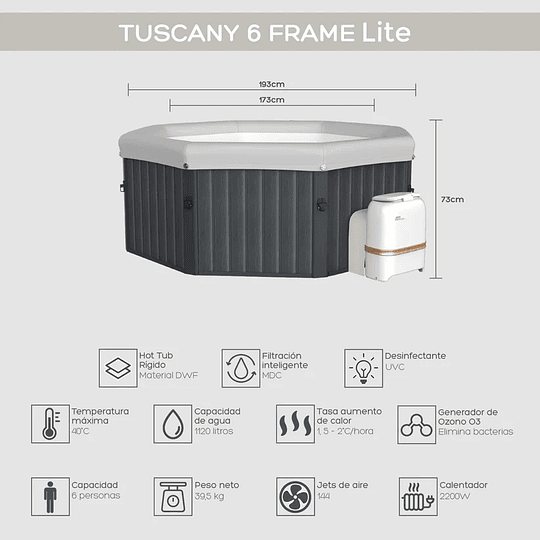 Hot Tub Tuscany Lite 6 Frame