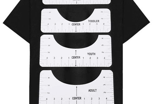 Regla de alineación de camisetas (4 piezas) Color blanco