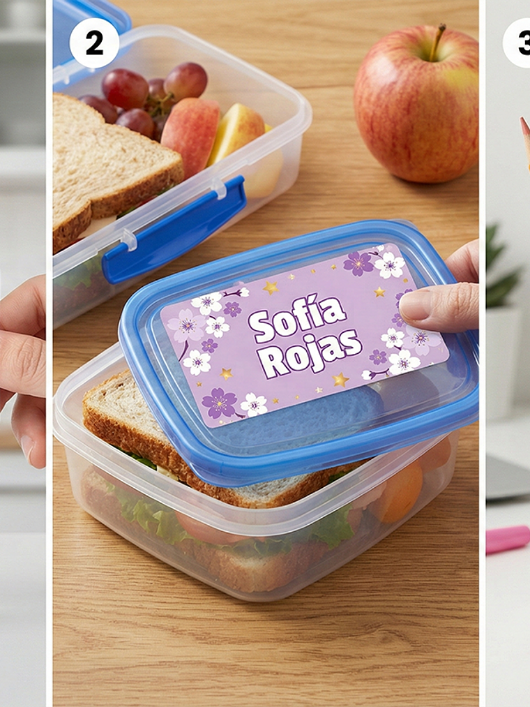 90 Etiquetas Escolares Vinilo - Laminado Resistente Al Agua 3