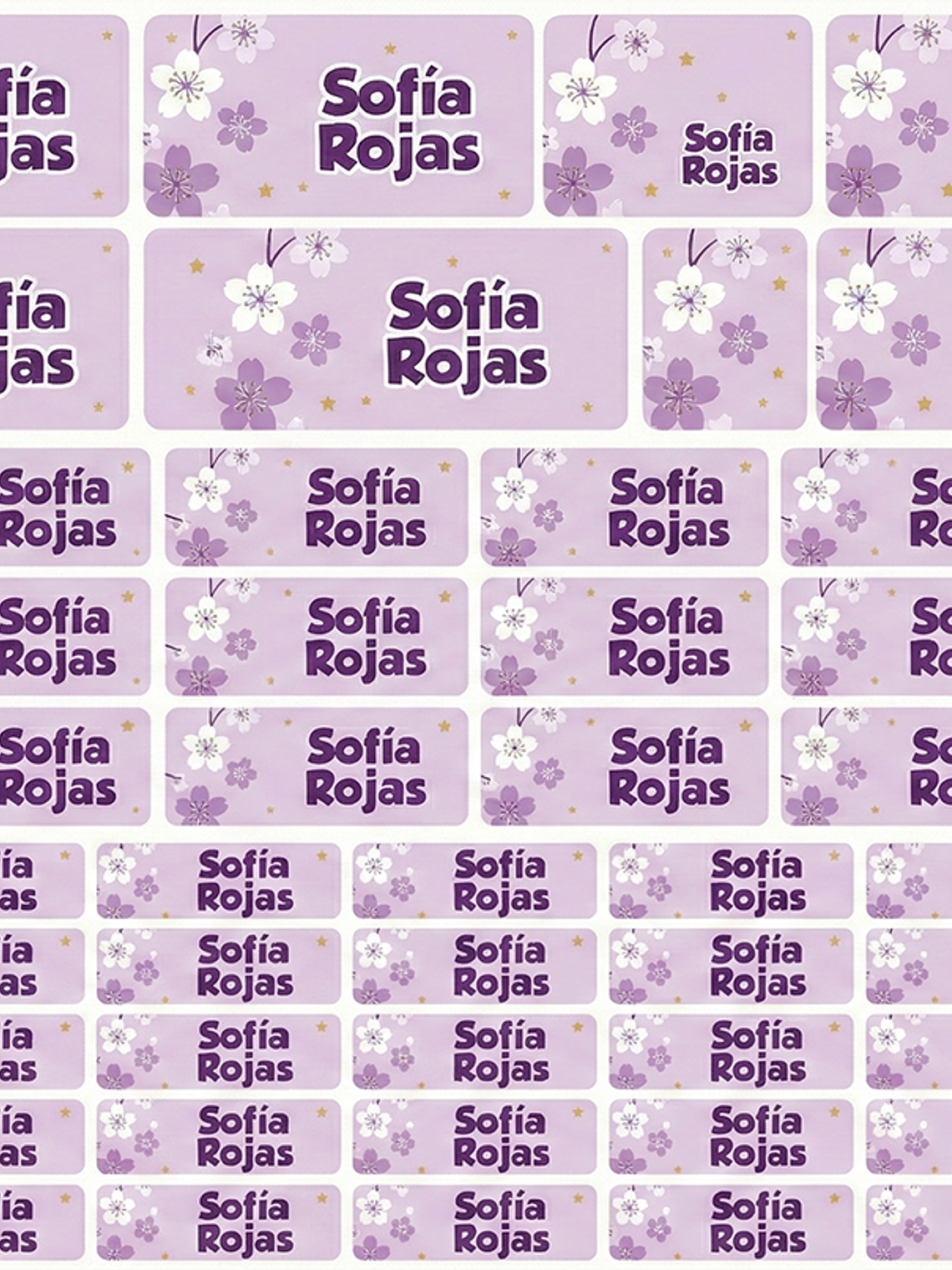 90 Etiquetas Escolares Vinilo - Laminado Resistente Al Agua 4