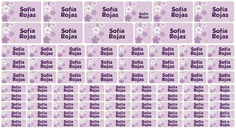 90 Etiquetas Escolares Vinilo - Laminado Resistente Al Agua 4