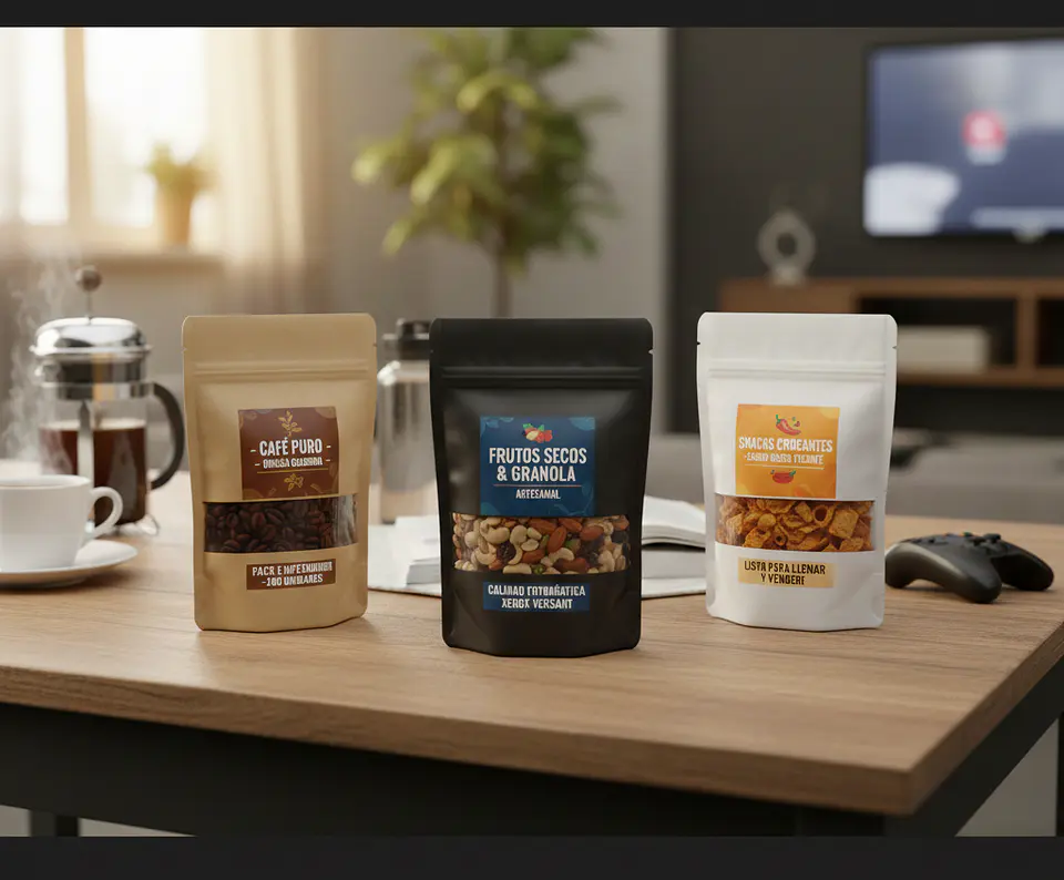 Pack Emprendedor: 100 Doypacks Personalizados (Etiqueta Premium) 2