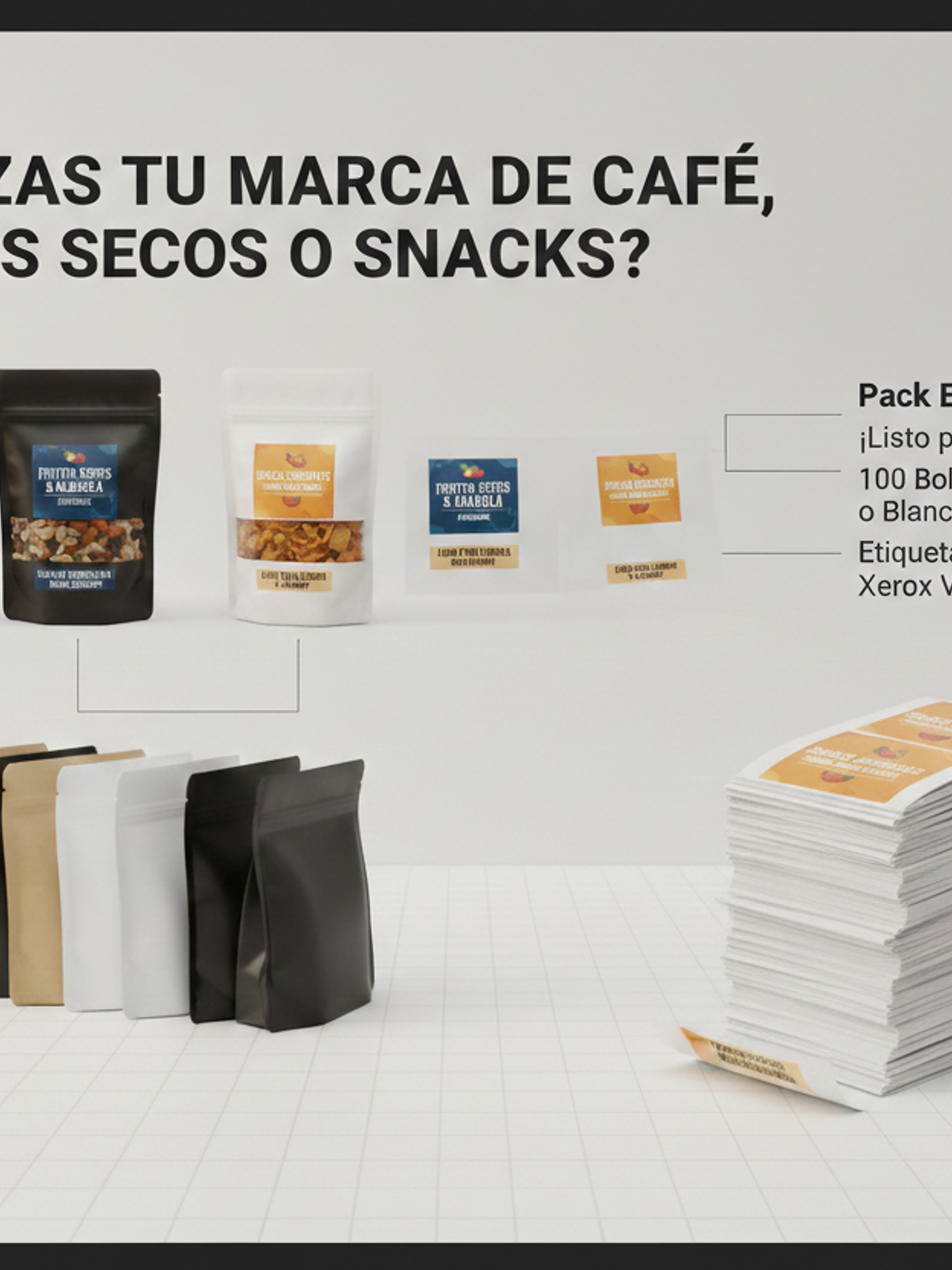 Pack Emprendedor: 100 Doypacks Personalizados (Etiqueta Premium) 3