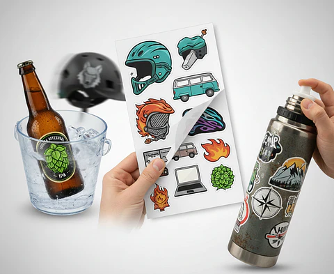 Stickers de Alta Resistencia (Waterproof) - Troquelado a Forma
