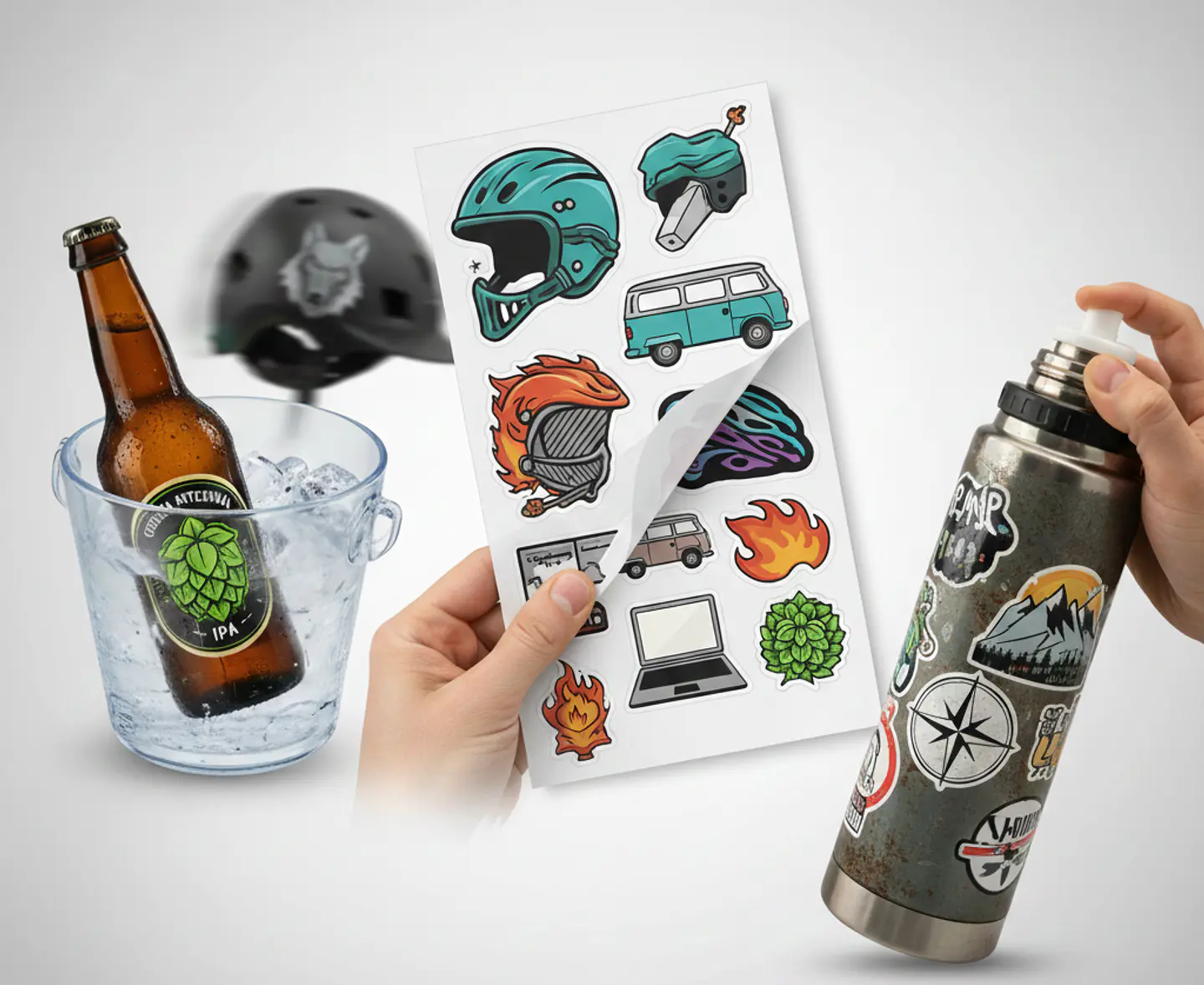 Stickers de Alta Resistencia (Waterproof) - Troquelado a Forma 1