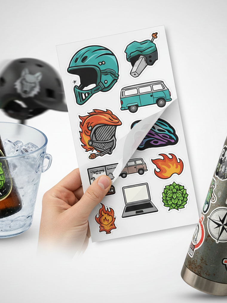 Stickers de Alta Resistencia (Waterproof) - Troquelado a Forma 1