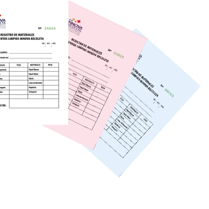 Talonario Tamaño 1/2 Carta 2