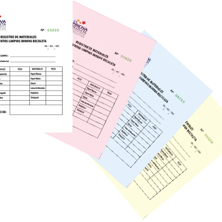 Talonario Tamaño 1/2 Carta 3