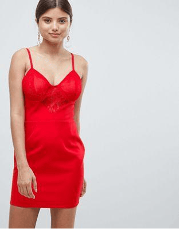 Missguided lace bodice dress