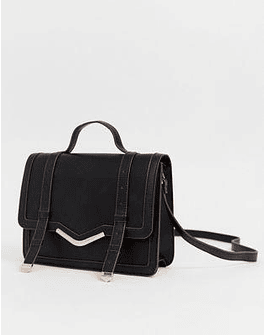 DESIGN v-bar structured satchel bag