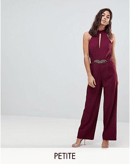 Little Mistress Petite Embellished Jumpsuit