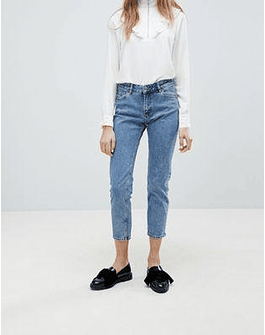 Monki Monokomi Cropped Straight Leg Jeans