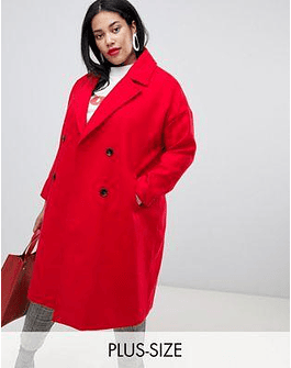 Vero Moda Curve Double Breasted Overcoat