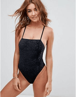 Lost Ink Burn Out Floral Swimsuit