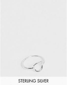 DESIGN Sterling silver open circle ring
